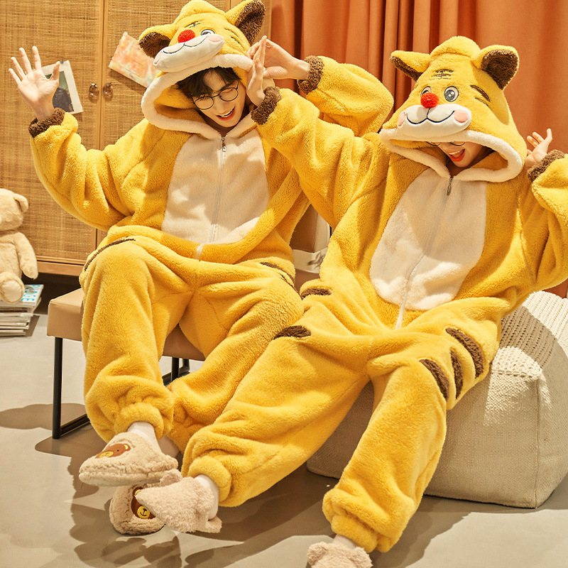 Title 2, Couple Pajamas Female Coral Animal Pajamas Men ...