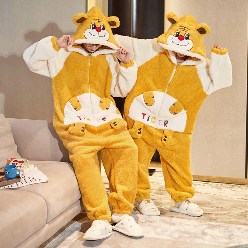 Title 7, Couple Pajamas Female Coral Animal Pajamas Men ...