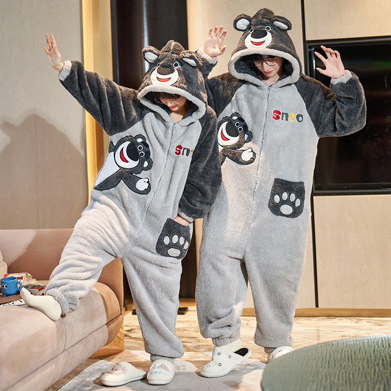 Title 11, Couple Pajamas Female Coral Animal Pajamas Men ...