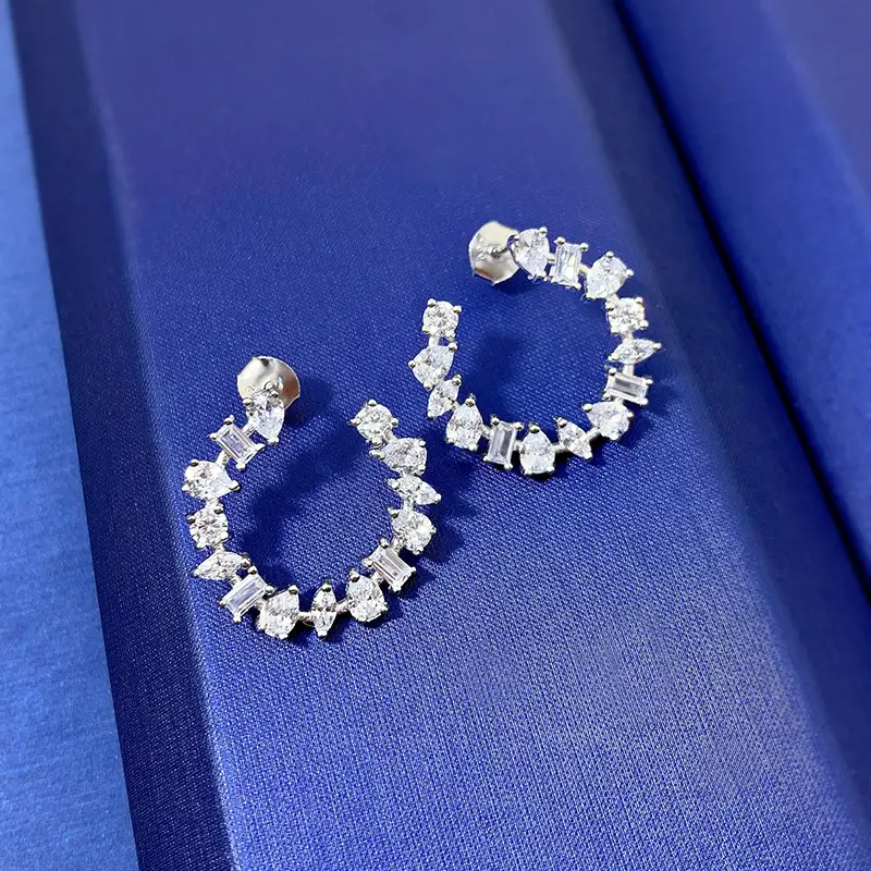 Simple Fashion S925 Silver Shaped Earrings