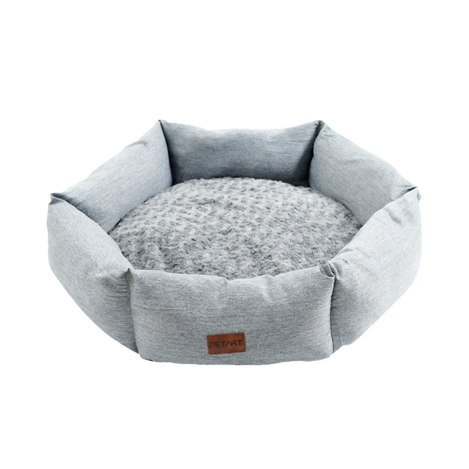 Rose Velvet Hexagonal Dog Bed