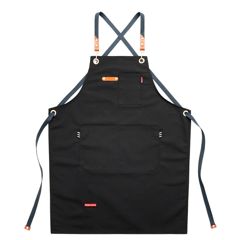 Title 1, Denim Canvas Apron Restaurant Baking Barber Men...