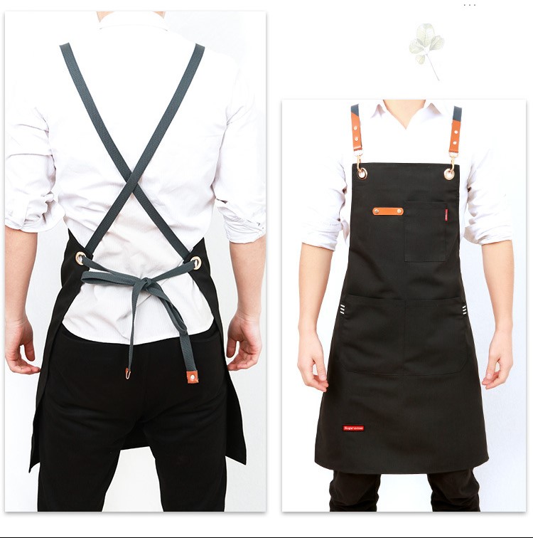 Title 5, Denim Canvas Apron Restaurant Baking Barber Men...