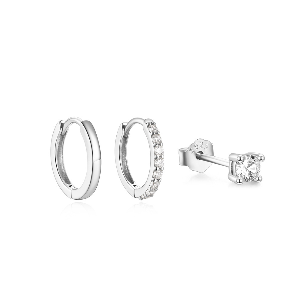 Title 7, Classic All-match Diamond Suit Earrings, enhanc...