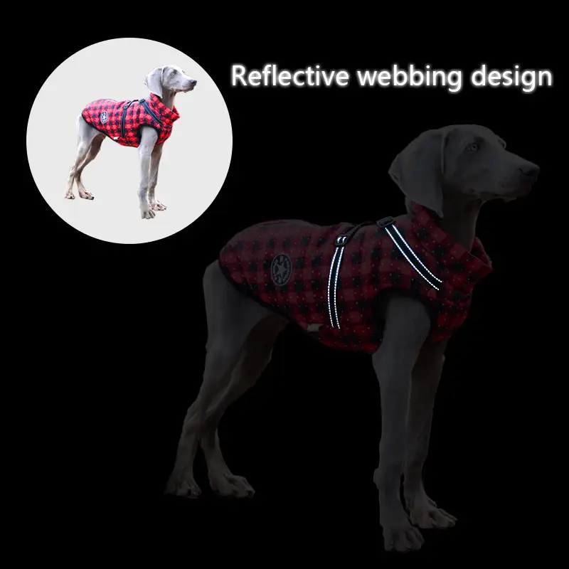 New Pet Reflective Cotton-padded Coat