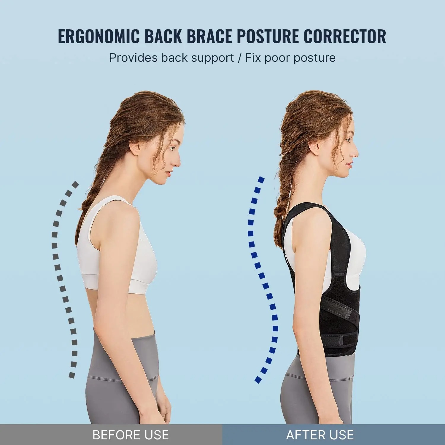 Back Posture Correction Belt Invisible Anti-Humpback Orthotics Band