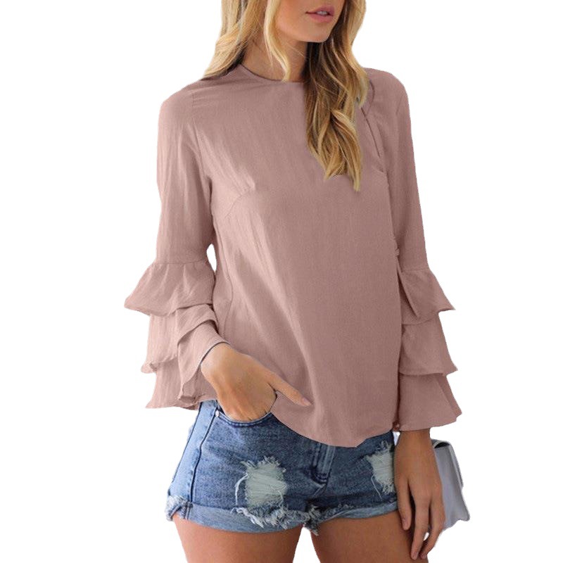 Title 6, Damen Langarmshirt mit dreilagigem Lotusblatt, ...