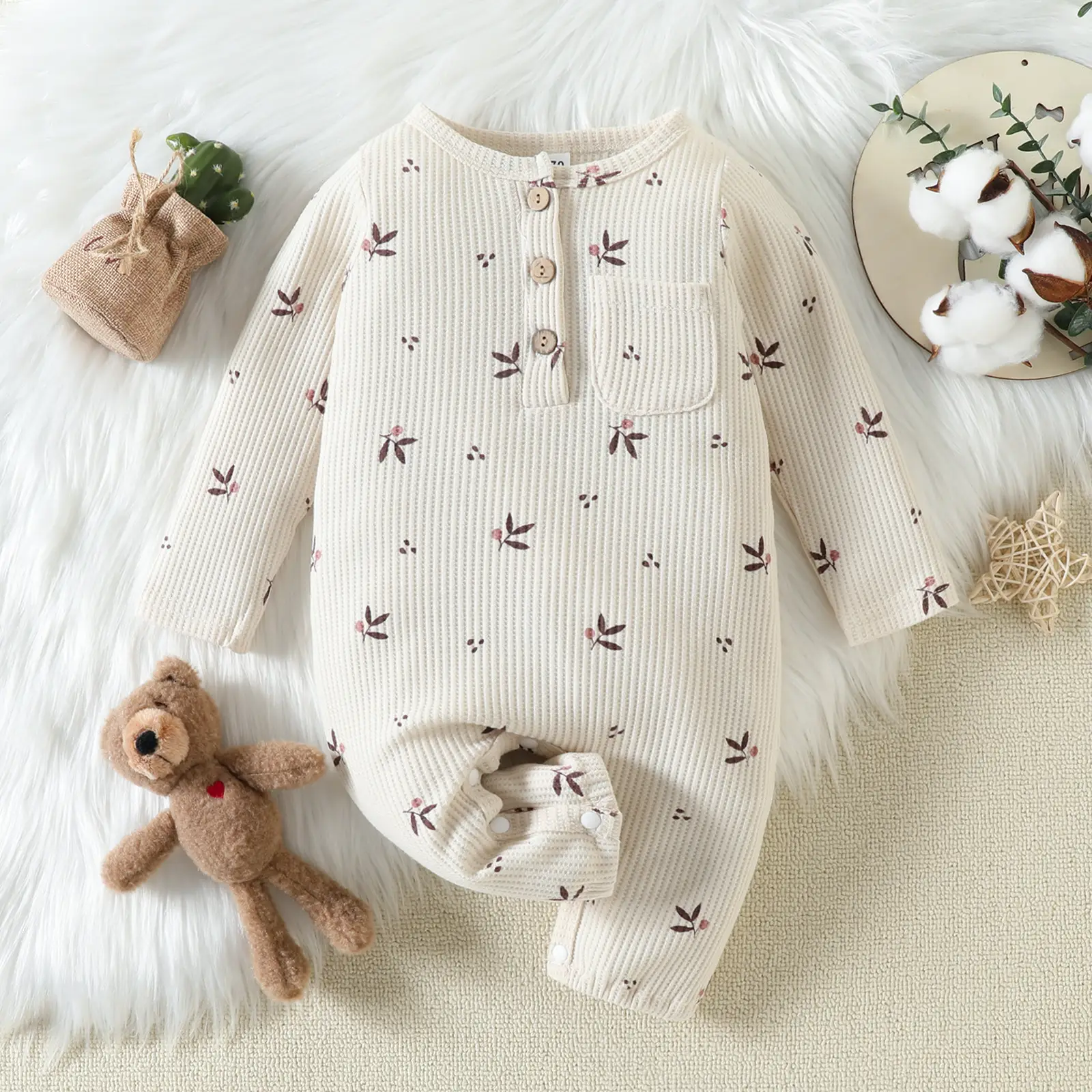 Baby Boys And Girls Floral One-piece