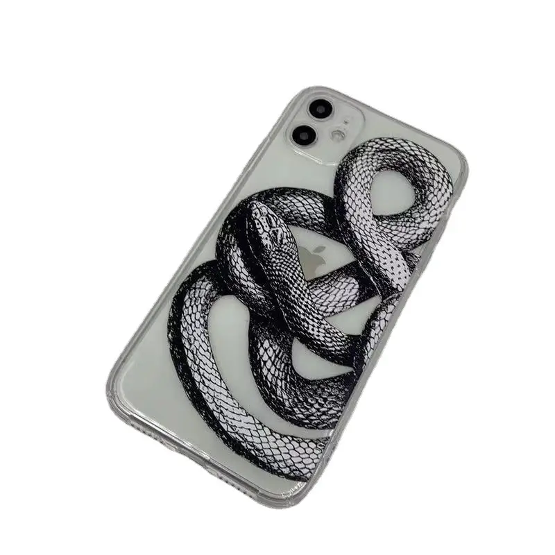 Snake IPhone13 Phone Case Transparent All-inclusive Frosted
