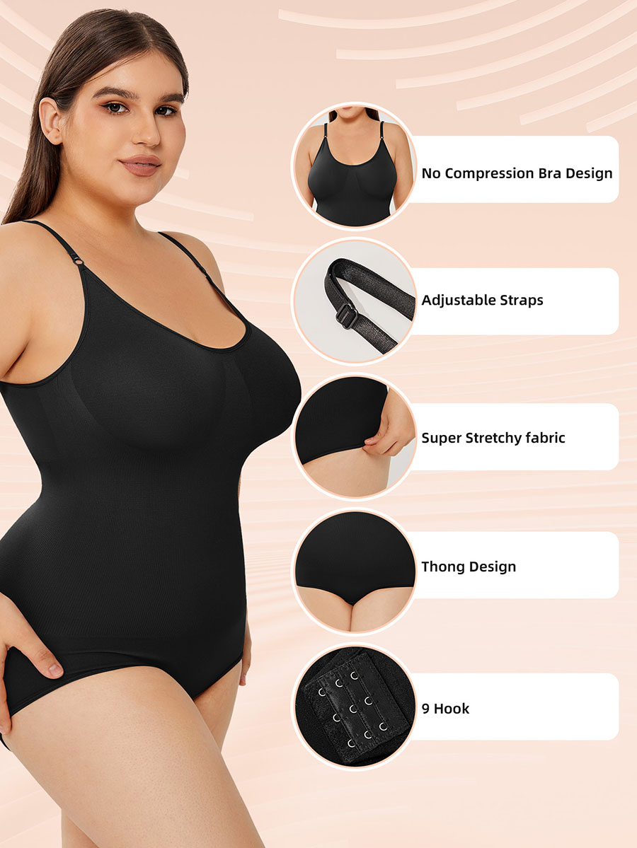 Shapewear for women tummy control full bust body shaper bodysuit.