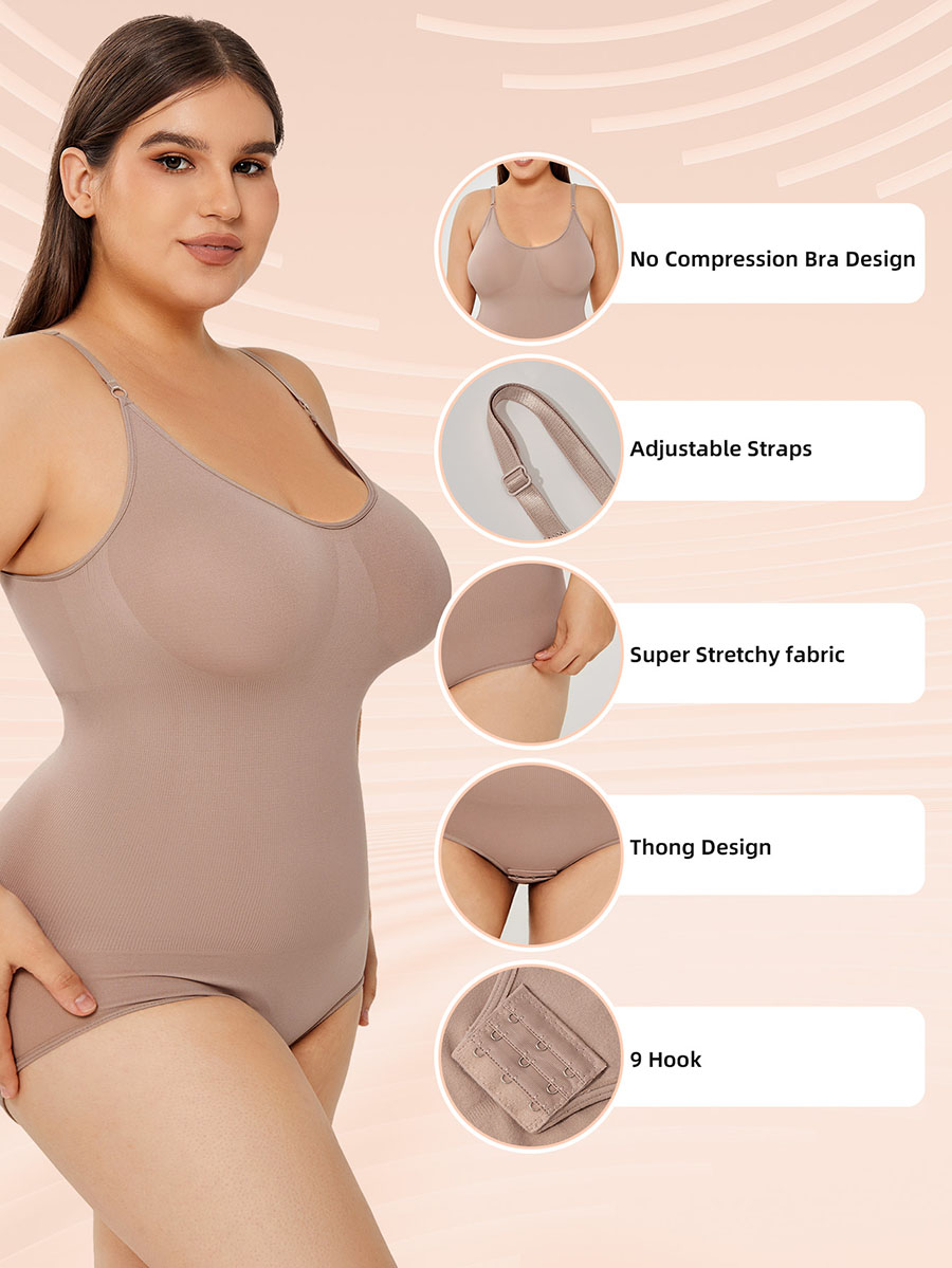 Shapewear for women tummy control full bust body shaper bodysuit.