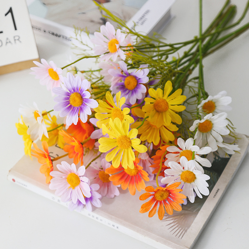 Title 5, Artificial Chamomile Decoration Fake Flower Sho...