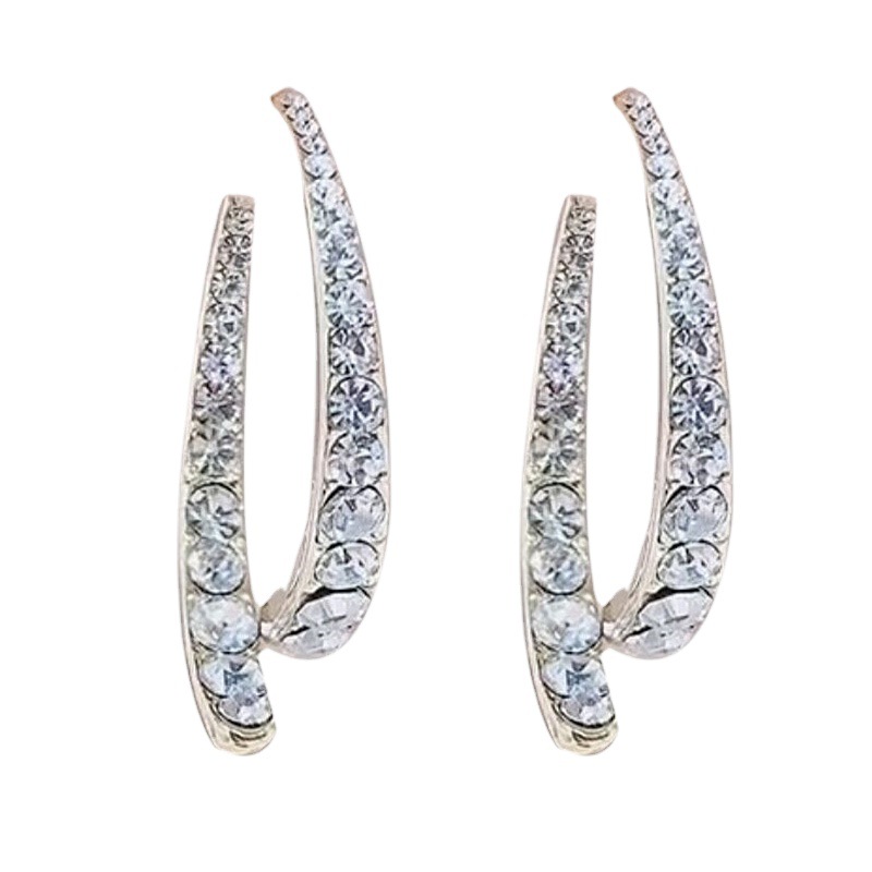 Title 4, Geometric Eardrops High-grade Diamond Earrings