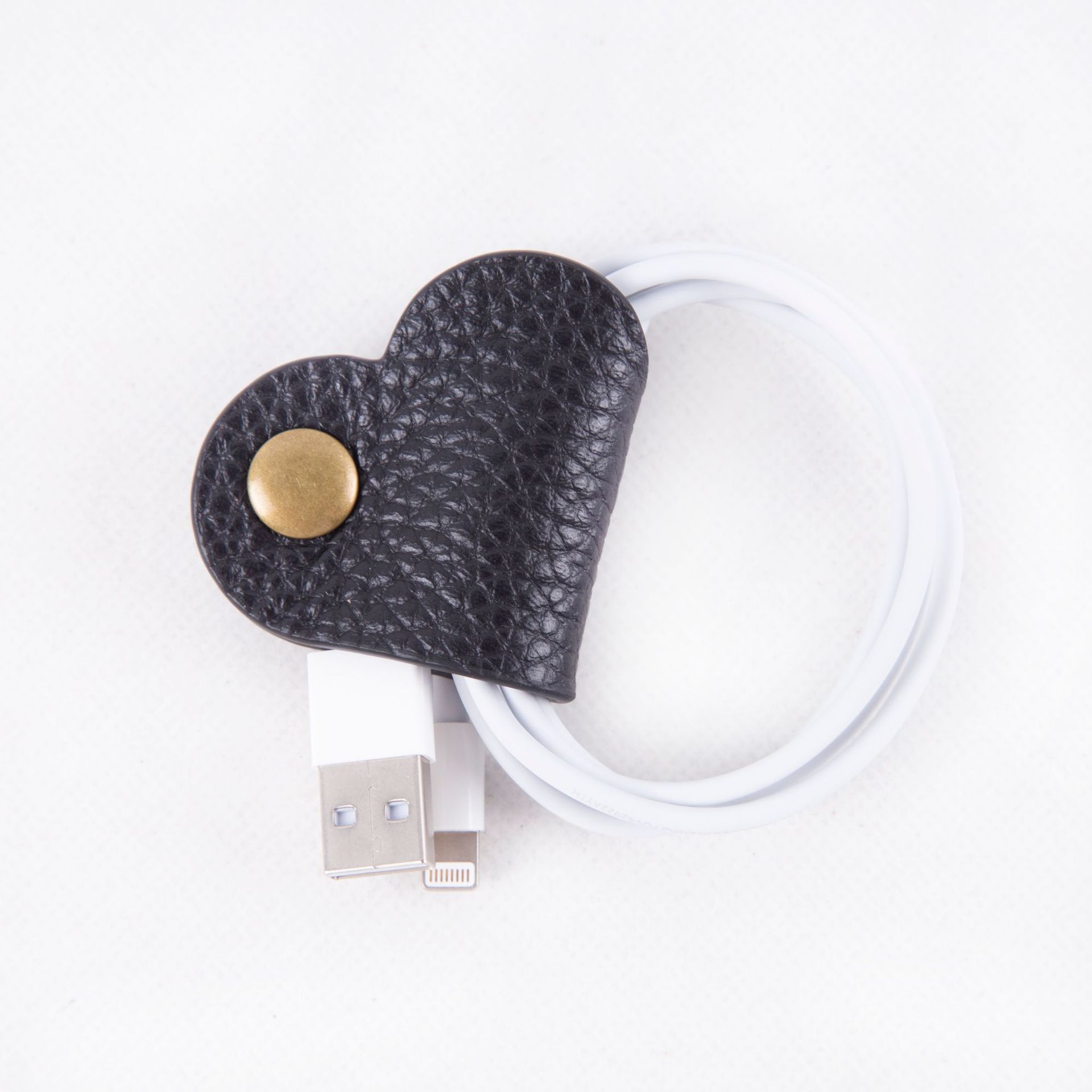 Portable Headset Storage Line Handmade First Layer Cowhide Data Cable Tie Band