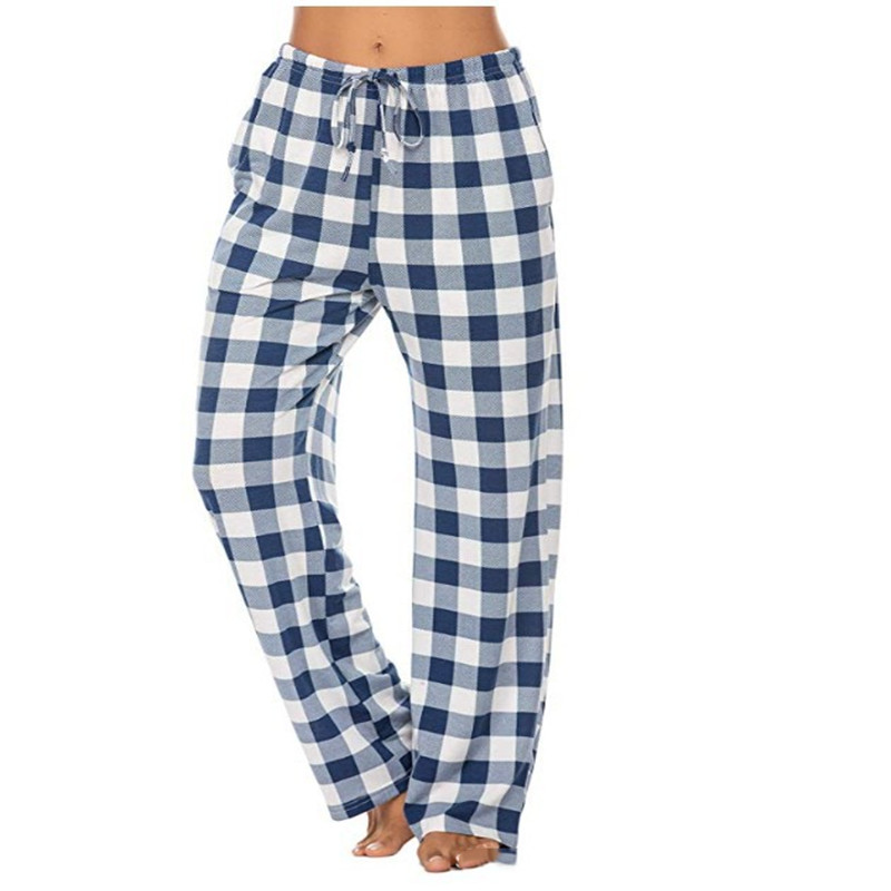 Title 3, Damen Stretch-Plaid-Freizeithose mit Taschen – ...