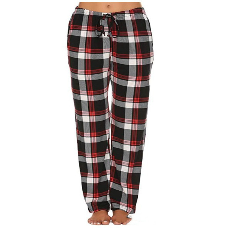 Title 4, Damen Stretch-Plaid-Freizeithose mit Taschen – ...