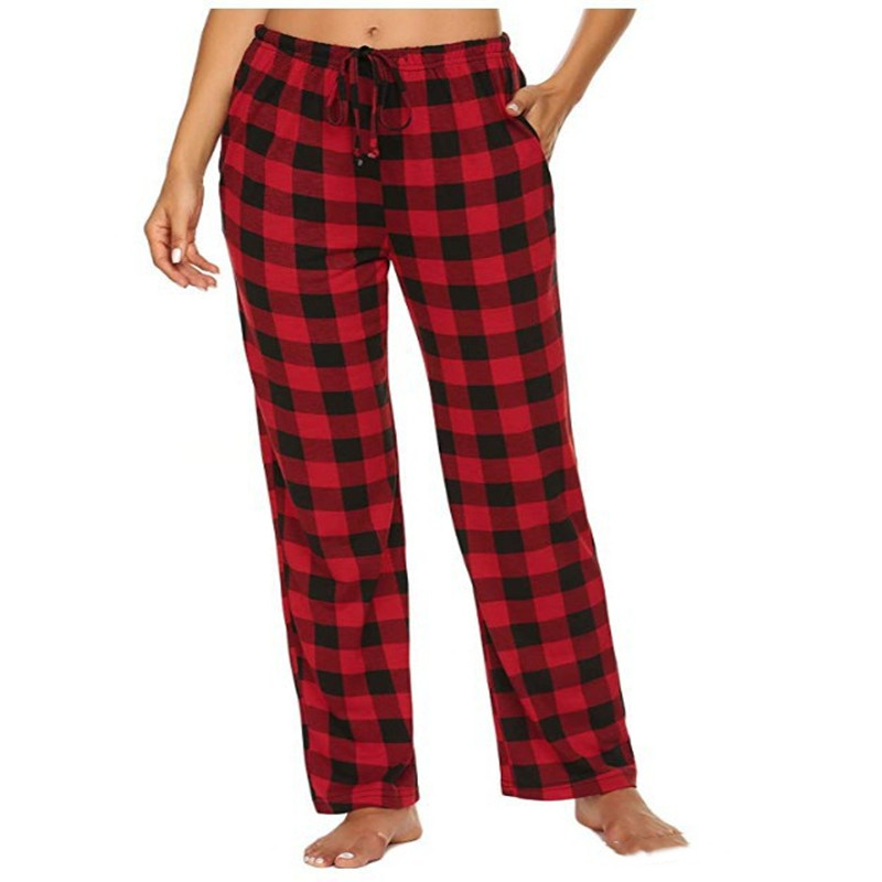 Title 5, Damen Stretch-Plaid-Freizeithose mit Taschen – ...