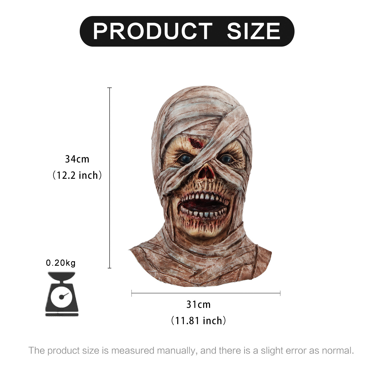 Halloween Mask Horror Decoration Mummy — foto 2