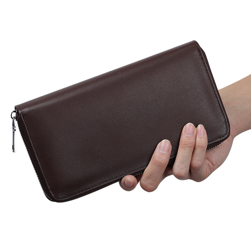 Title 8, Heren Clutch Bag van Echt Leer met Riemlus en N...