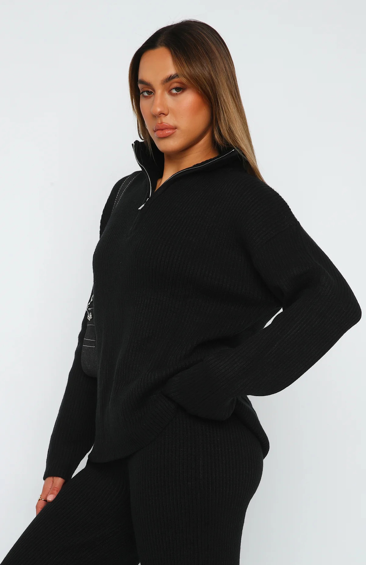 Title 5, Pure Color Comfort Wool Zipper Long Sleeve Trou...