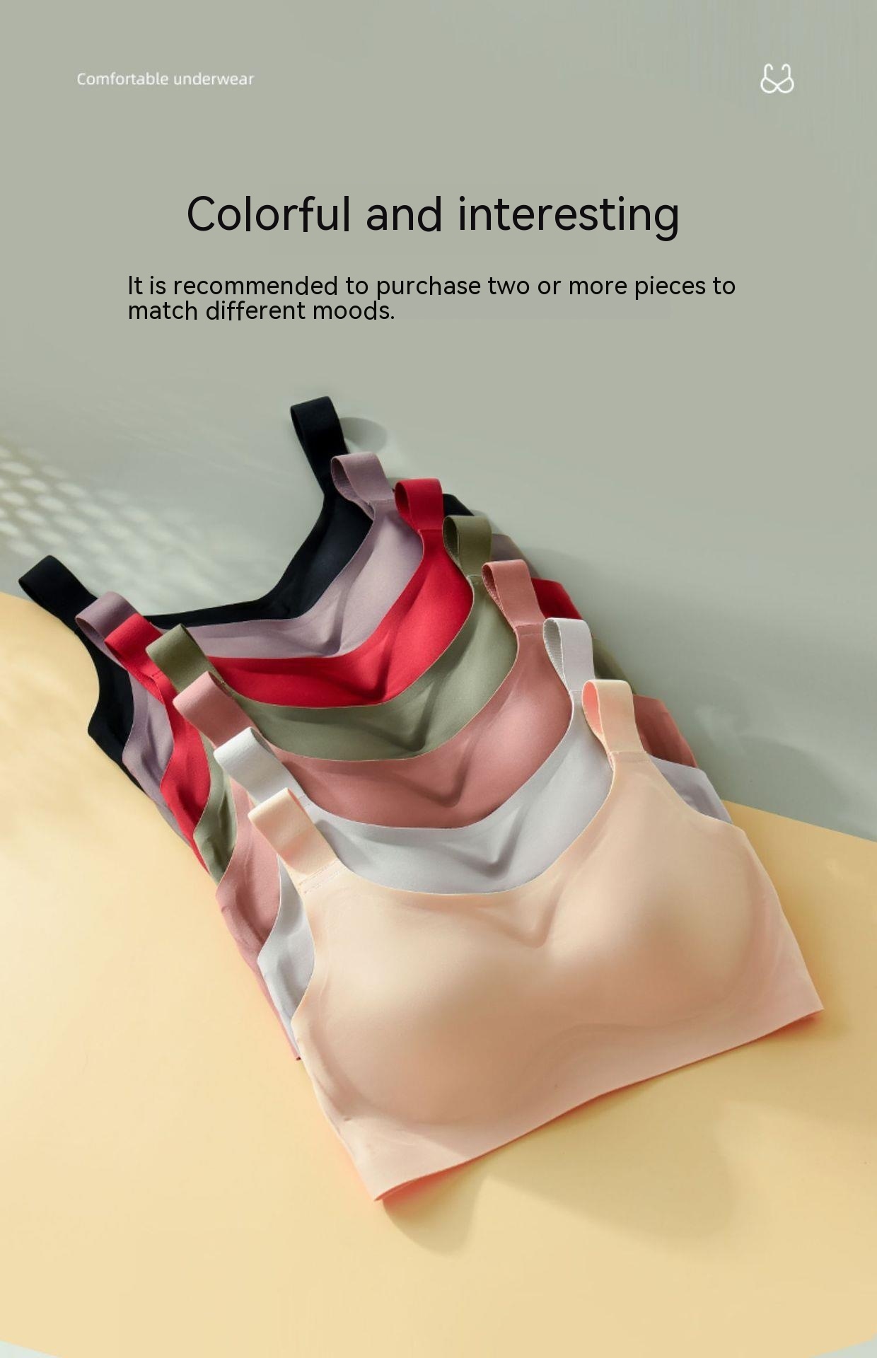 Women’s Large Shoulder Strap Seamless Wireless Bra