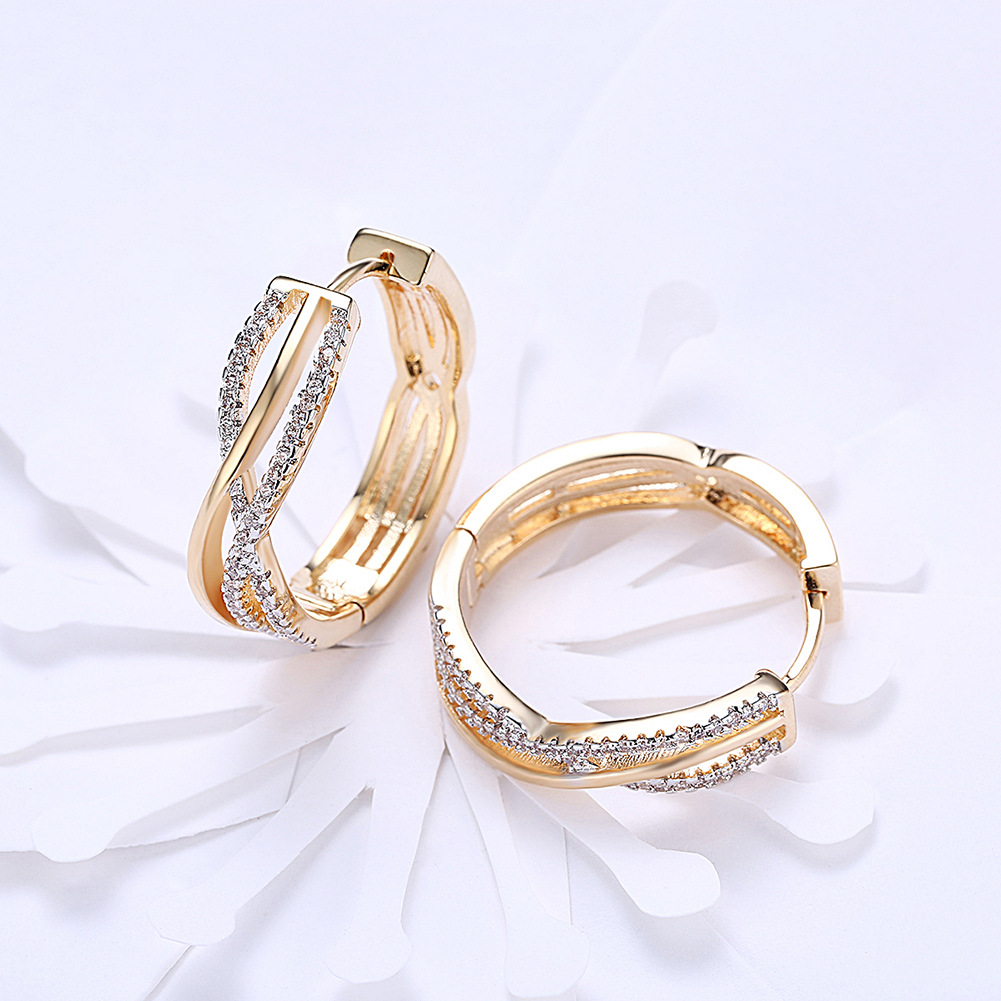 Title 3, Fashion Line Shaped Diamond Earrings for Women ...