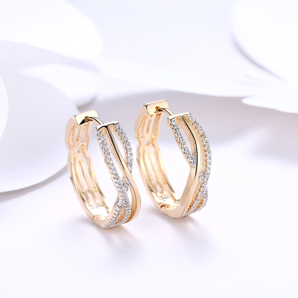 Title 6, Fashion Line Shaped Diamond Earrings for Women ...