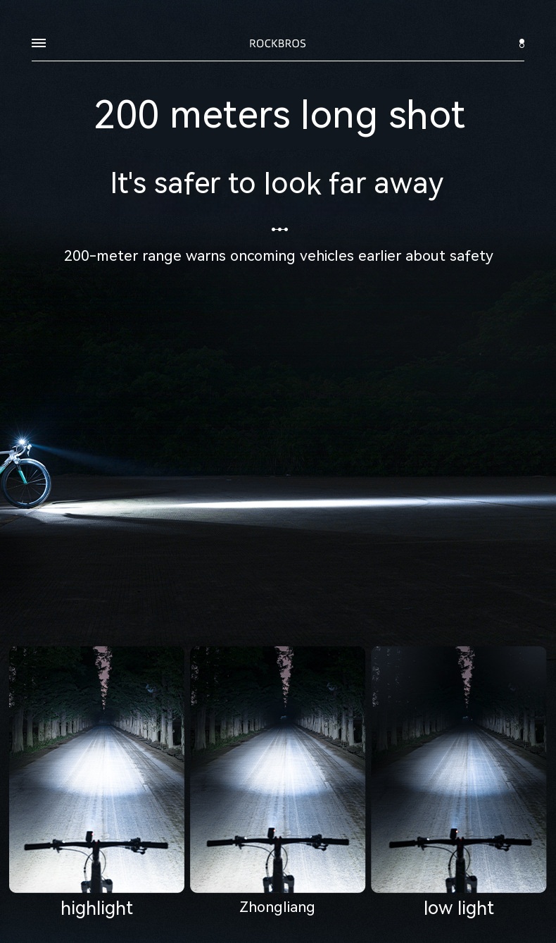 Title 4, Bicycle Light Headlight Night Riding Power Torc...