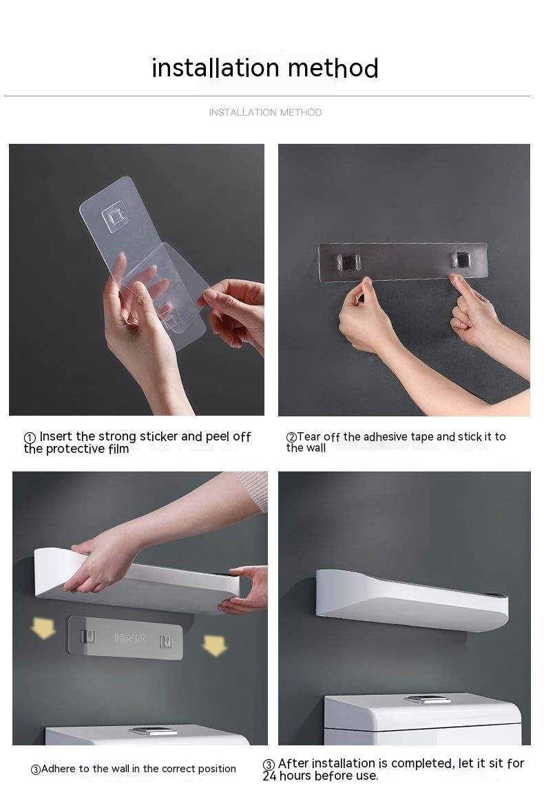 Punch-free Wall-mounted Toilet Rack