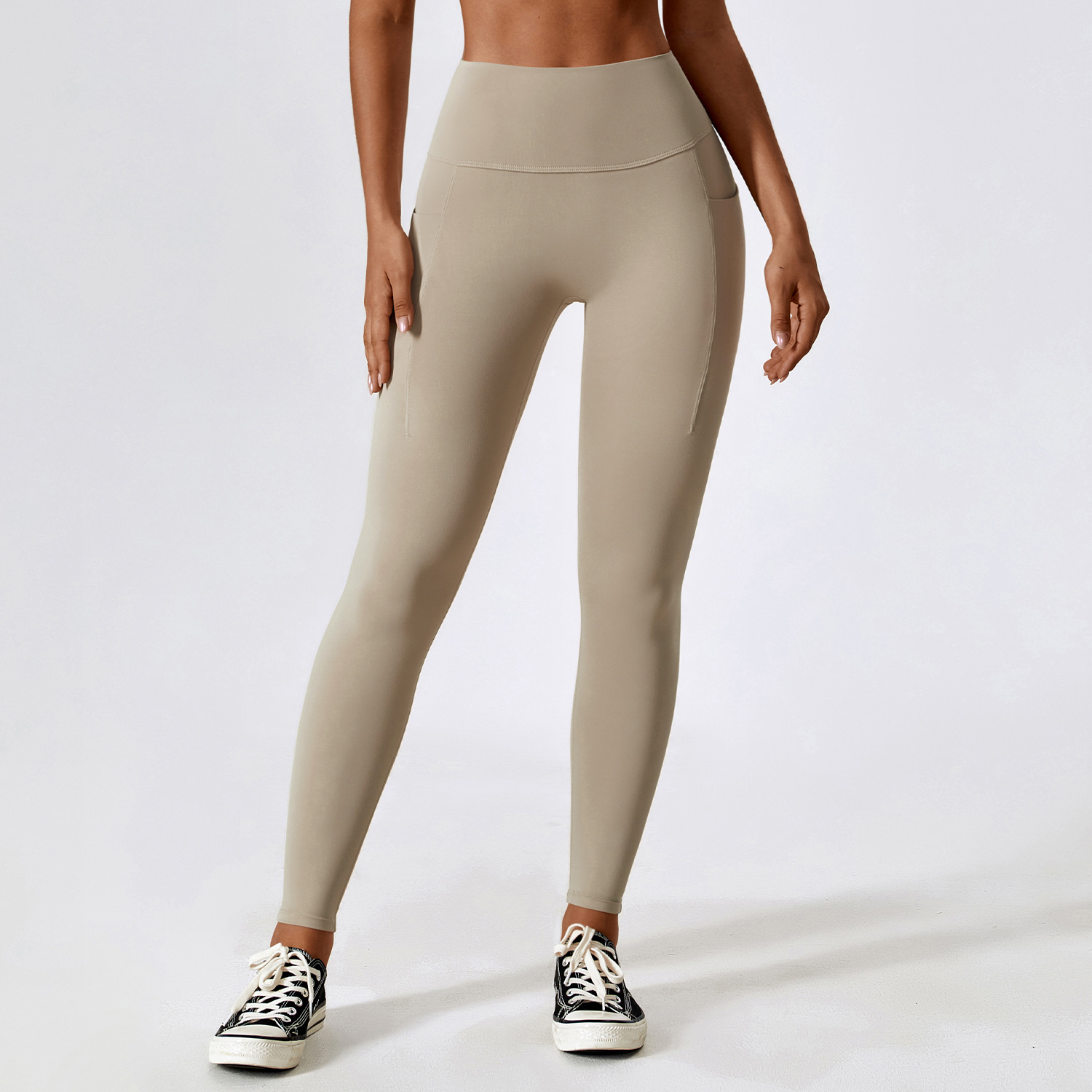 Title 8, Zechuang Wear Tight Nude Feel Yoga Pants Pocket...