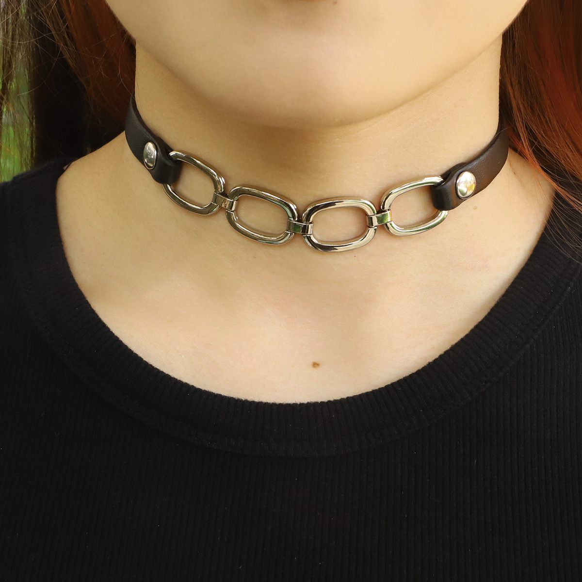 Title 2, Leather Clavicle Chain Dark Girl