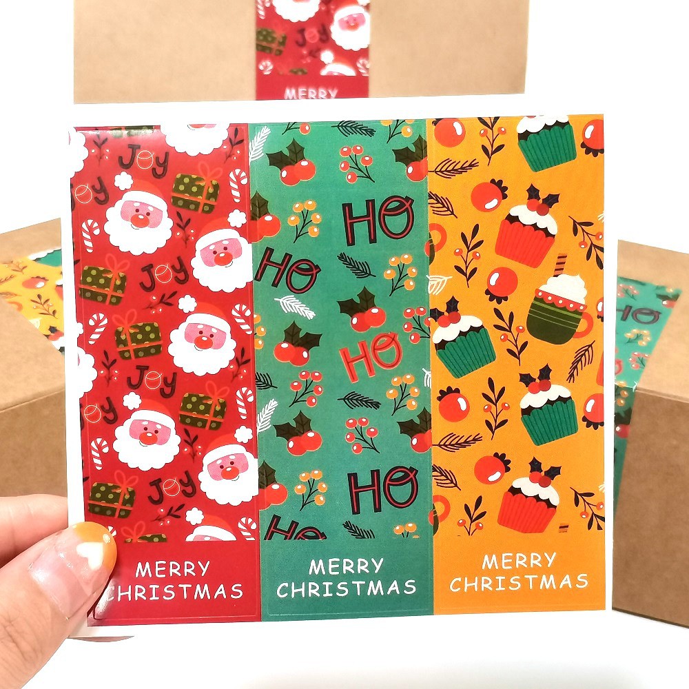 3 Rectangular Sticker Gift Box Sealed Stickers Adhesive Label