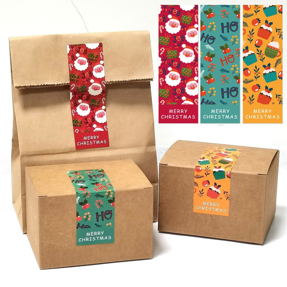 3 Rectangular Sticker Gift Box Sealed Stickers Adhesive Label