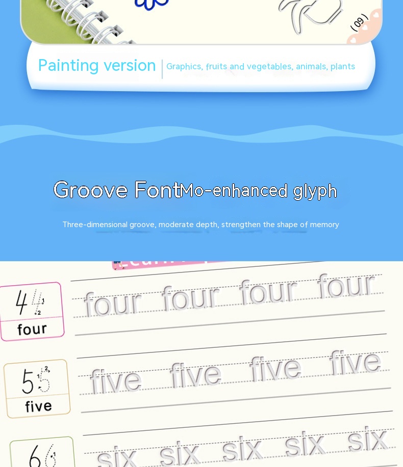 Groove Copybook Student Training Pen Control Magic Calligraphy Practice Board - Image 6