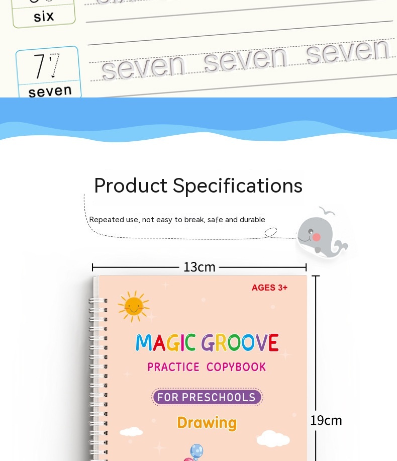 Groove Copybook Student Training Pen Control Magic Calligraphy Practice Board - Image 16