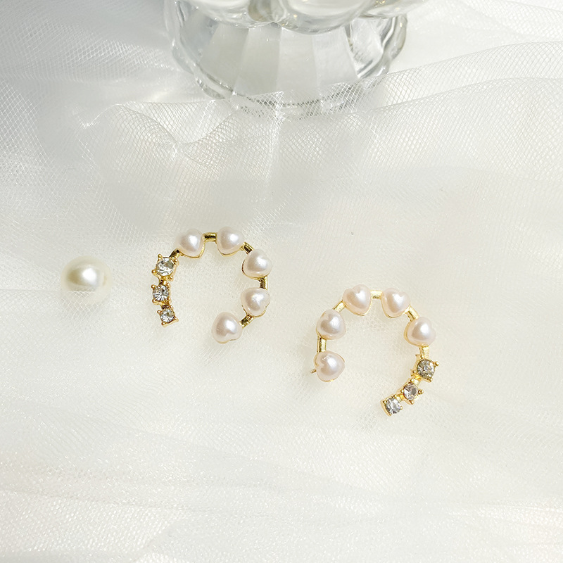 Natural Pearl Earring Eardrop Wholesale 925 Sterling Silver Frosty Style