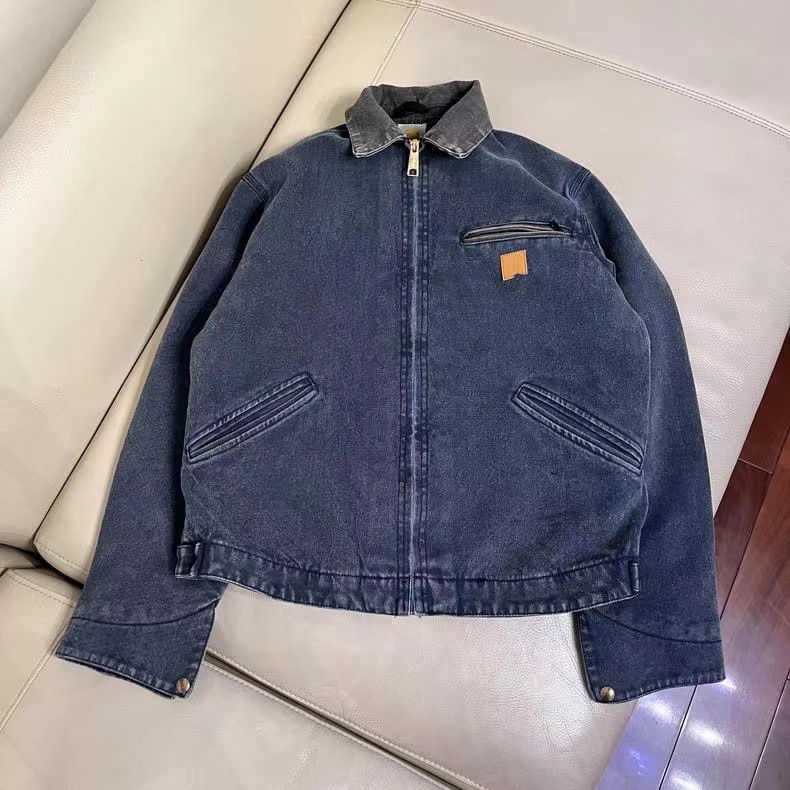 Jacket Vintage Tooling Canvas Coat Gasoline Blue Moss Green