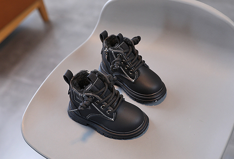 Baby Soft Bottom Short Boots High-top With Velvet Thickening Thermal Cotton Shoes — foto 8