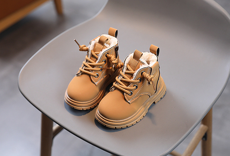 Baby Soft Bottom Short Boots High-top With Velvet Thickening Thermal Cotton Shoes — foto 6