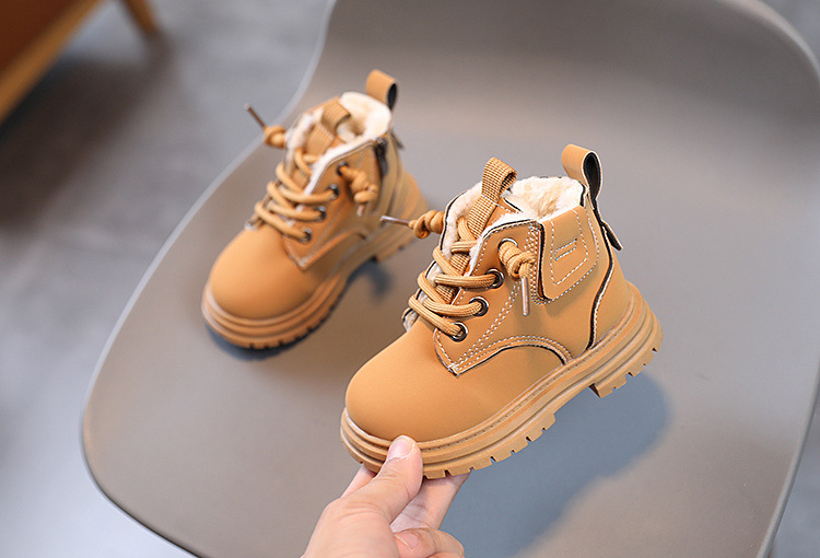 Baby Soft Bottom Short Boots High-top With Velvet Thickening Thermal Cotton Shoes — foto 10