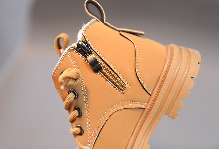 Baby Soft Bottom Short Boots High-top With Velvet Thickening Thermal Cotton Shoes — foto 11