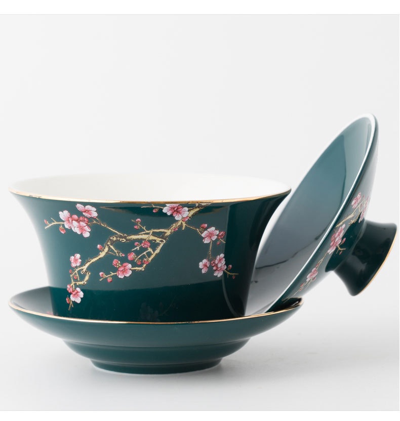 Creative Embossed Ceramic Cover Bowl - Image 5