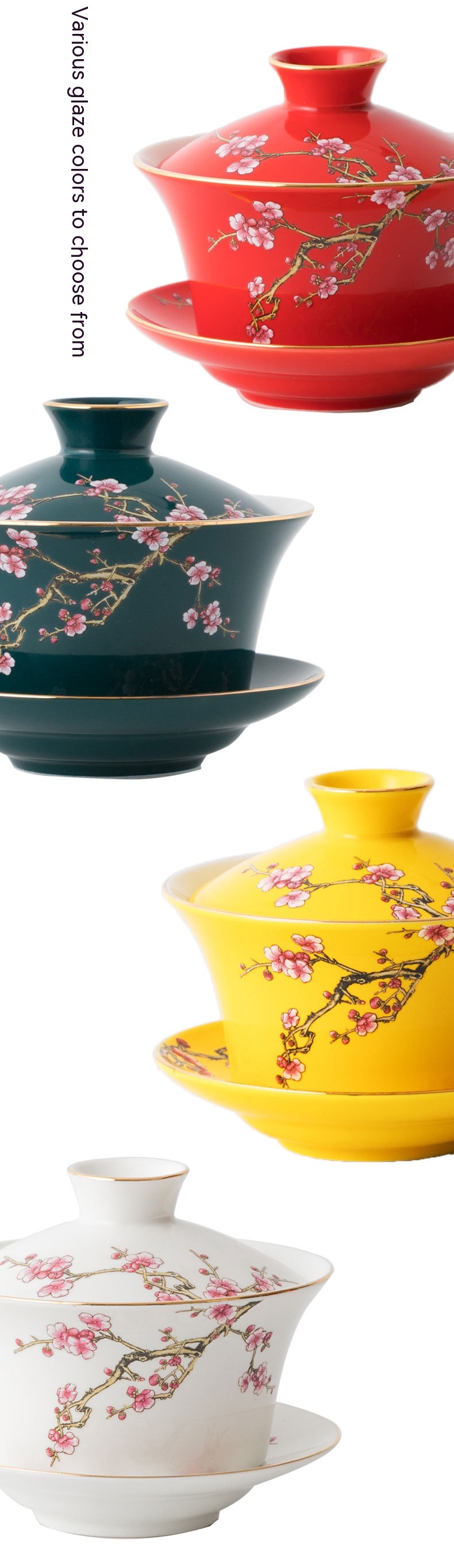 Creative Embossed Ceramic Cover Bowl - Image 3