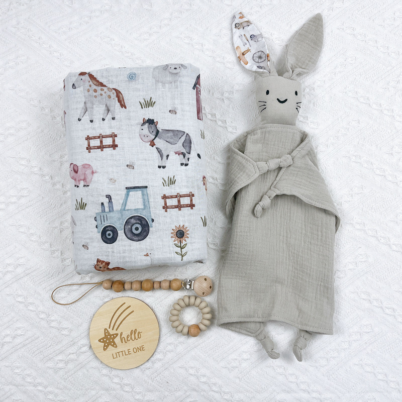 Title 2, Cotton Newborn Waffle Wrap Blanket Gro-bag