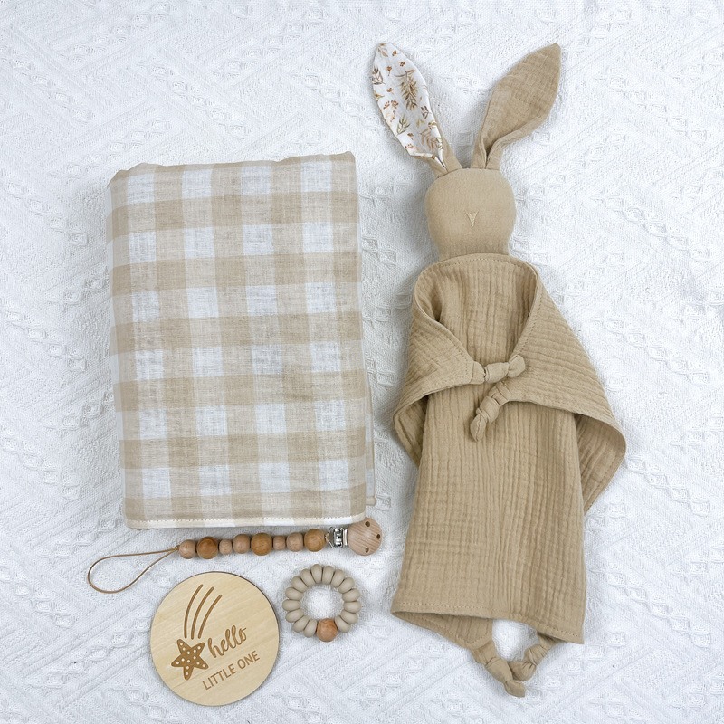 Title 7, Cotton Newborn Waffle Wrap Blanket Gro-bag