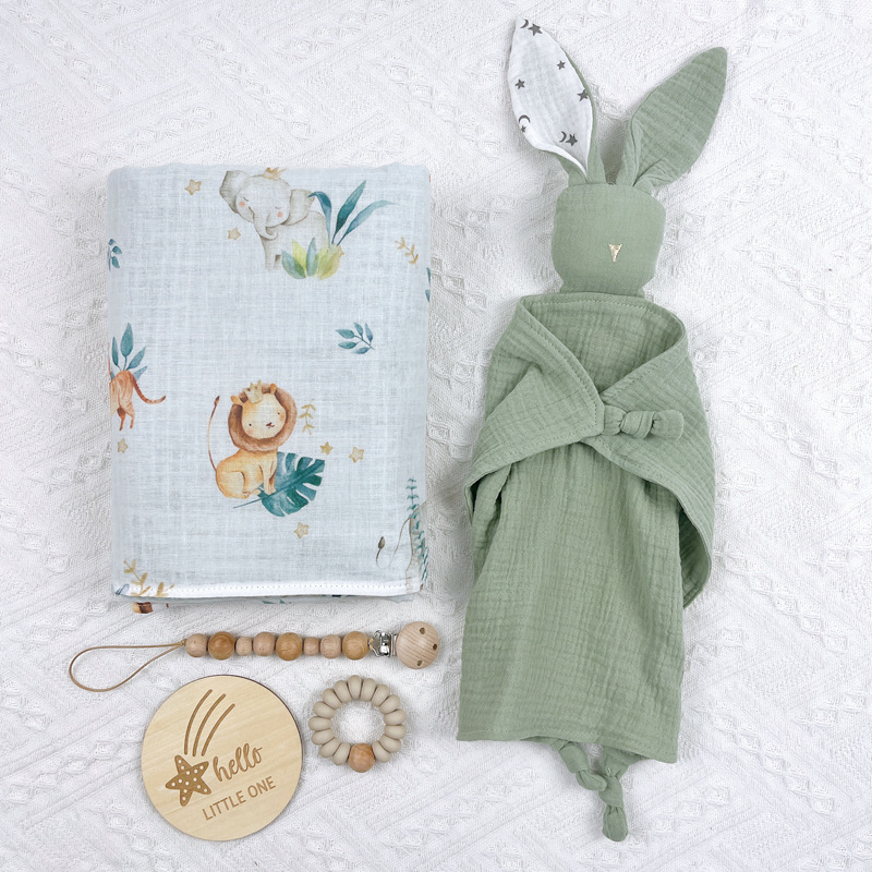 Title 8, Cotton Newborn Waffle Wrap Blanket Gro-bag