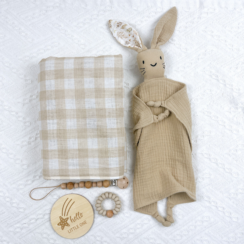 Title 10, Cotton Newborn Waffle Wrap Blanket Gro-bag