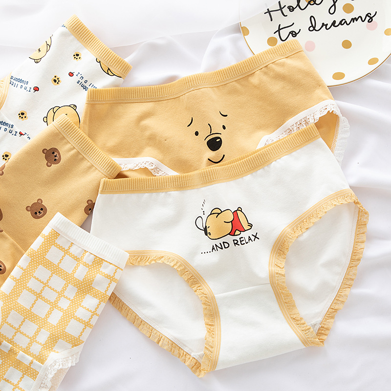 Title 2, Japanese Cute Bear Lace Girl Underwear, offerin...