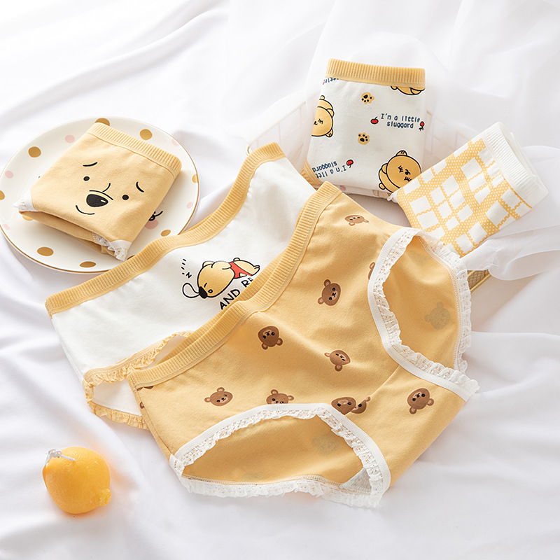 Title 4, Japanese Cute Bear Lace Girl Underwear, offerin...