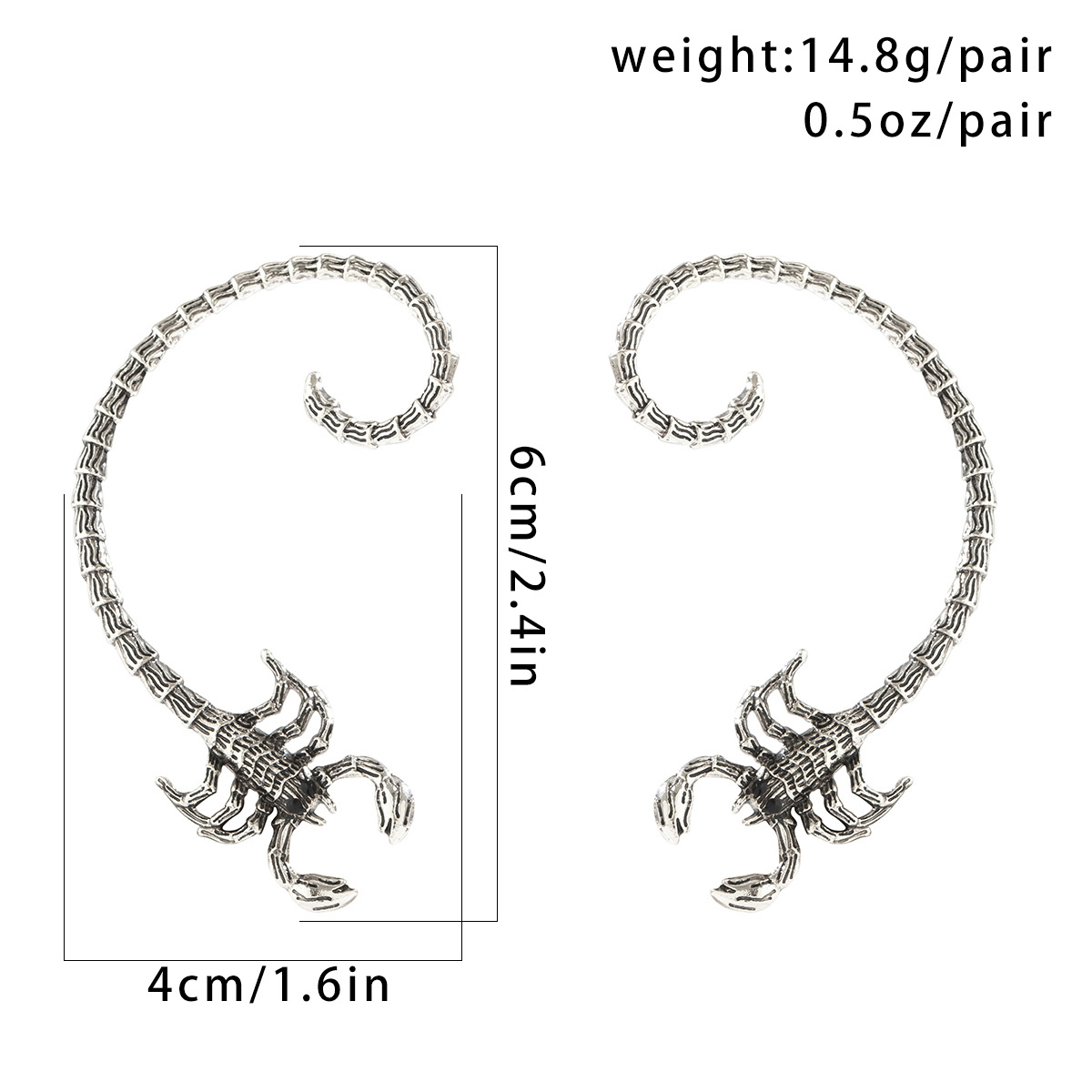 Title 1, Ličnost Contour Scorpion Curved Ear Studs Female